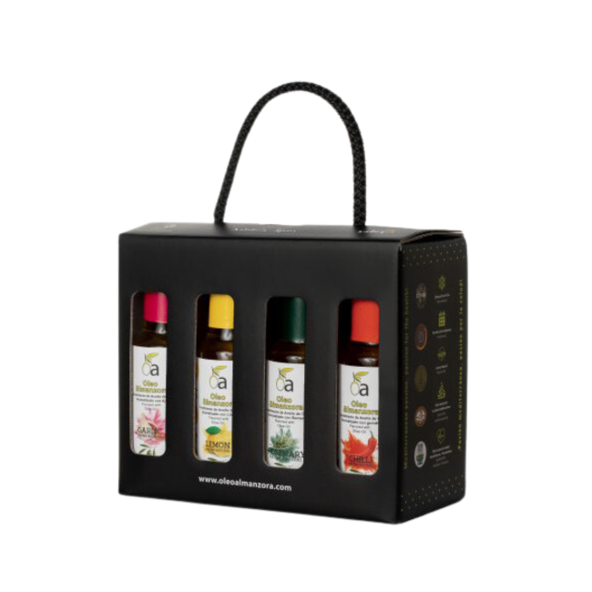 100ML ESTUCHE ACEITES ARBEQUINA Y KORONEIKI + CONDIMENTOS DE ACEITE